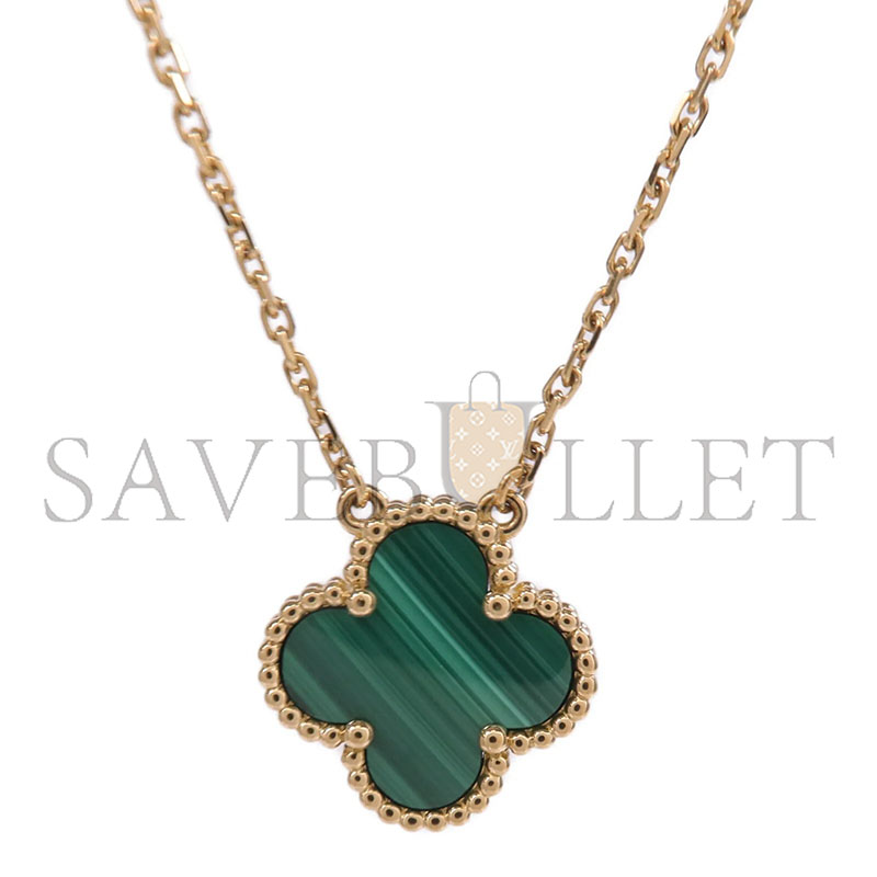 V*n Cl**f arpels 18k gold vintage alhambra pendant malachite necklace vcaro9va00